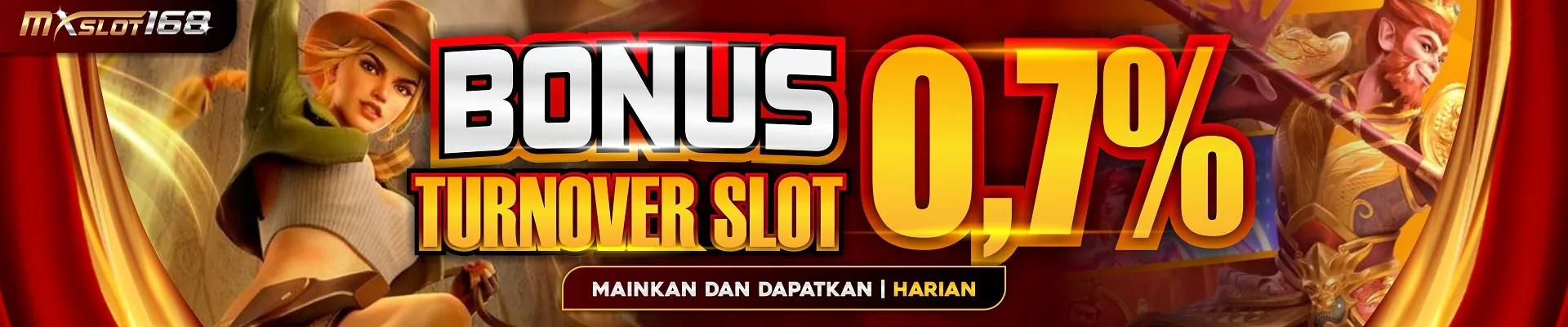 BONUS TURNOVER SLOT HARIAN 0.7%